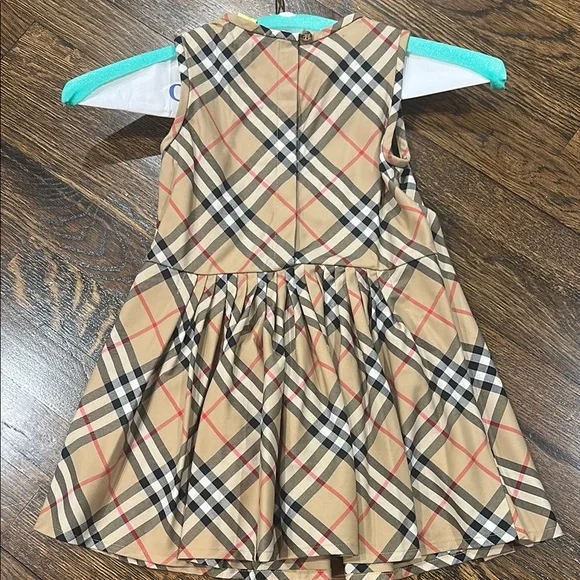 Burberry Tan and Black A-line Casual Dress Crew Neck Dresses